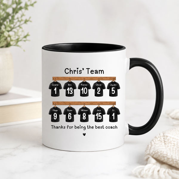 Personalised Football Coach Mug – Team Shirts Thank You Gift