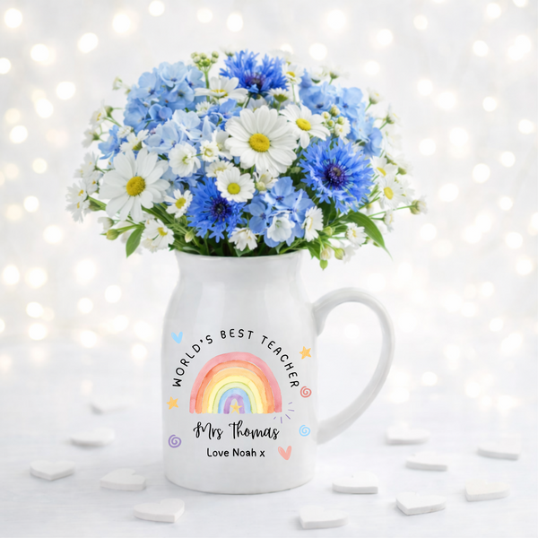 Personalised Rainbow Watercolour Teacher Thank You Gift