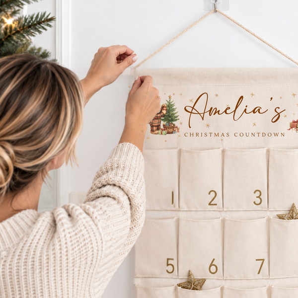 Personalised Christmas Teddy Bear Advent Calendar
