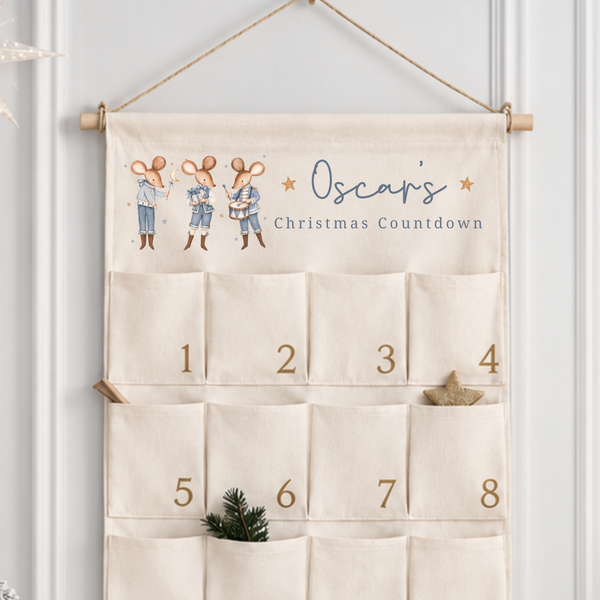 Personalised Little Mice Christmas Advent Calendar