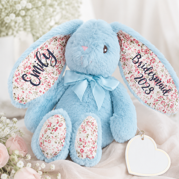 Personalised Something Blue Bunny For Bride