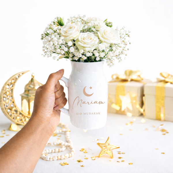 Personalised Eid Vase - Eid Gifts, Ramadan Gifts, Home Decor