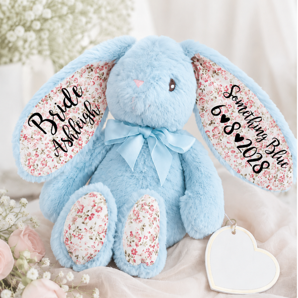 Personalised Something Blue Bunny For Bride