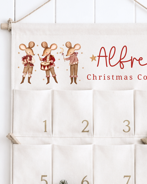 Personalised Little Mice Christmas Advent Calendar