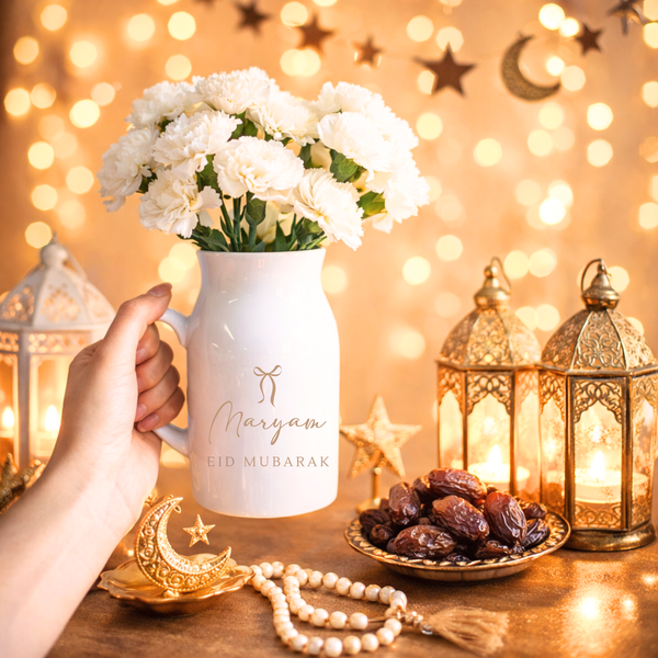 Personalised Eid Vase - Eid Gifts, Ramadan Gifts, Home Decor