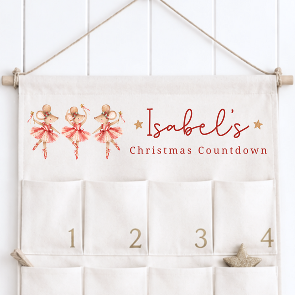 Personalised Little Mice Christmas Advent Calendar