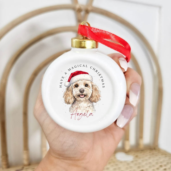 Personalised Cockapoo Christmas Bauble, Christmas Ornaments, Christmas Gifts