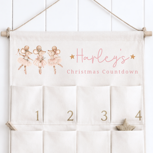 Personalised Little Mice Christmas Advent Calendar