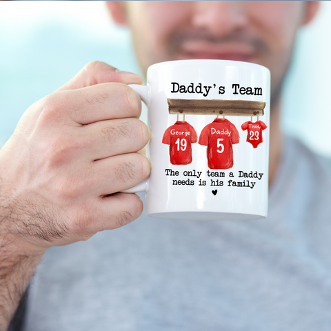Taza de fútbol personalizada del Día del Padre
