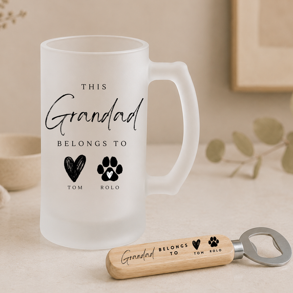 Personalized Beer Stein for Dad & Grandad | Frosted Mug