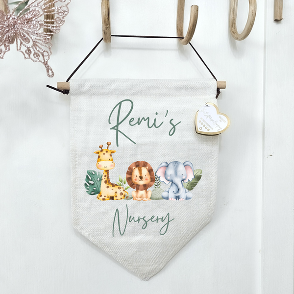 Personalised Safari Nursery Sign