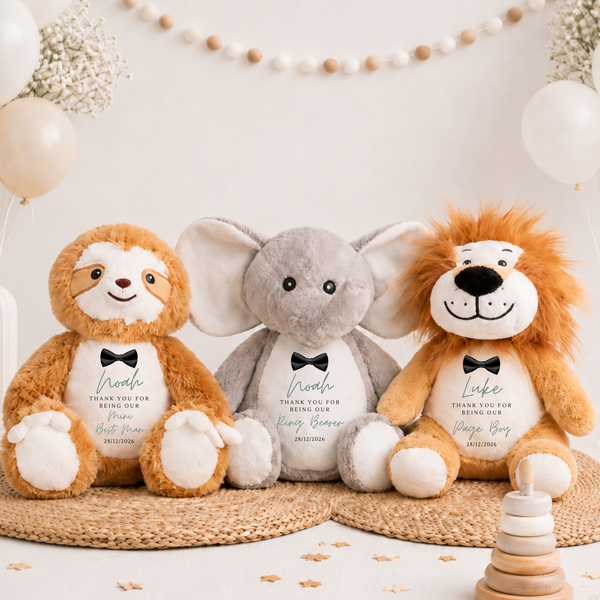 Personalised Soft Toy For Flower Girl & Page Boy