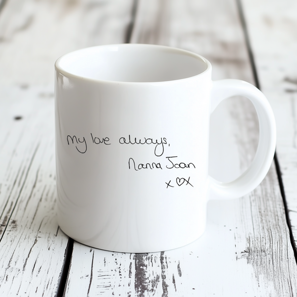 Personalised Handwritten Message Mug & Coaster