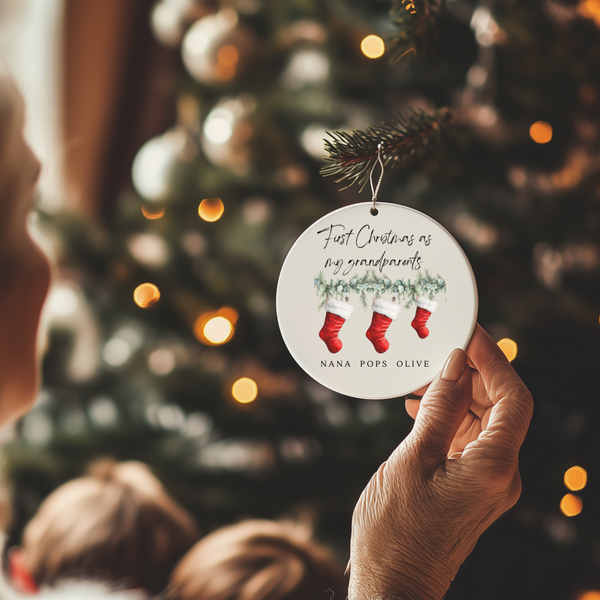 Personalised Stocking Ceramic Bauble