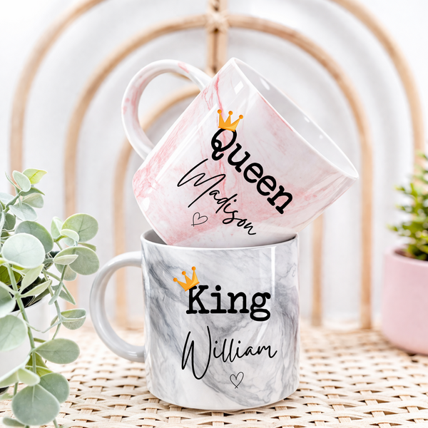 Personalised King & Queen Mugs