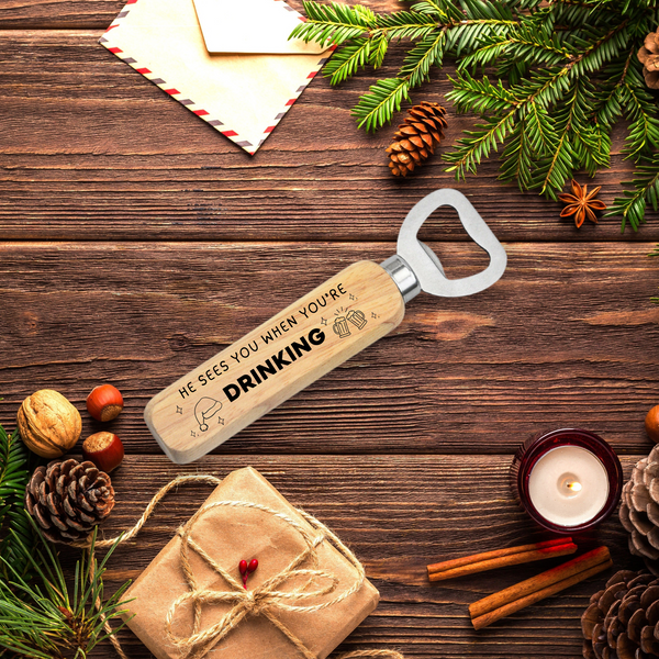 Personalised Christmas Humour Bottle Openers