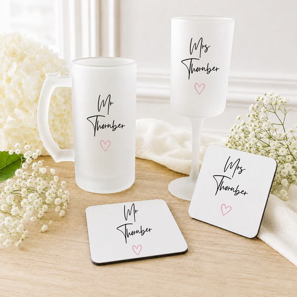 Personalised Wedding Glasses for Couples