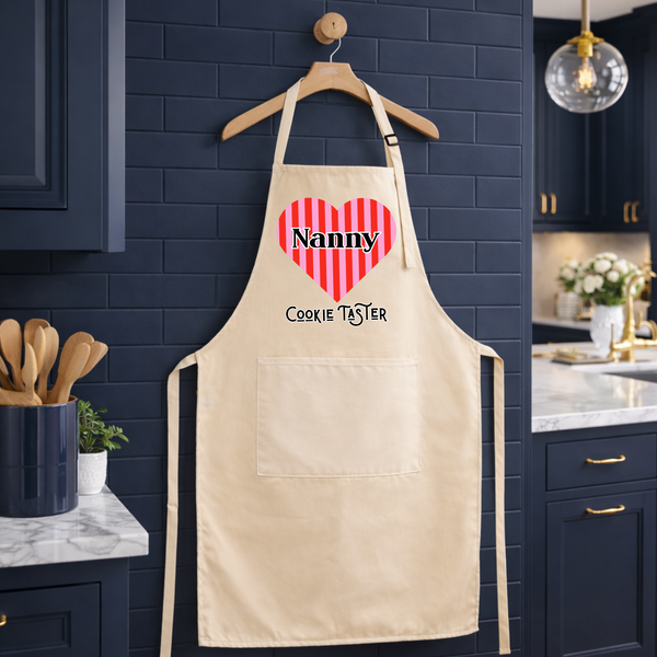 Personalised Stripey Apron For Mother's Day