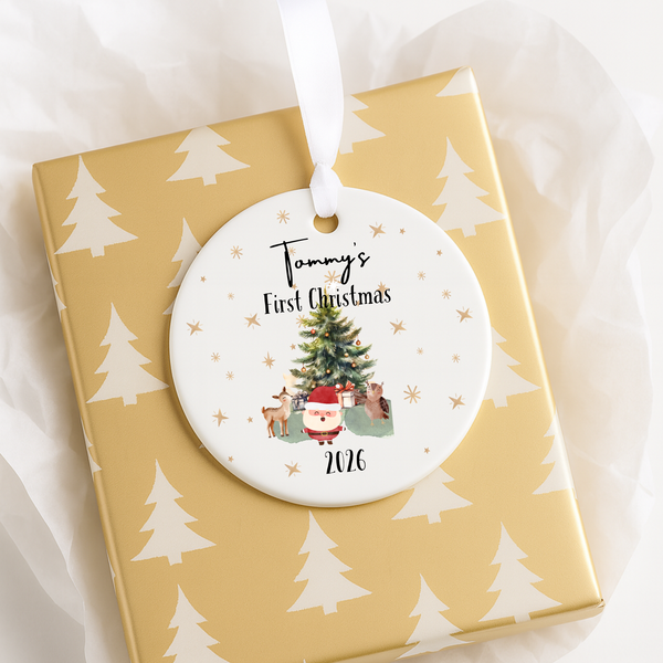 Baby's First Christmas Bauble, Baby 1st Xmas Ornament,1st Christmas Keepsake Ornament Gift