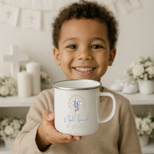 Personalised Cross Mug For Kids - Christening, Baptism, Holy Communion