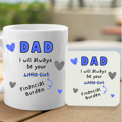 Personalised Mug & Coaster For Dad