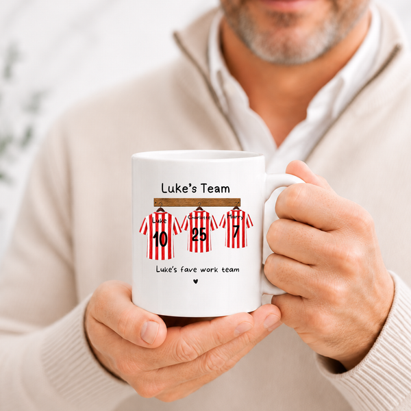 Personalised Football Team Mug – Boss & Work Colleague Gift