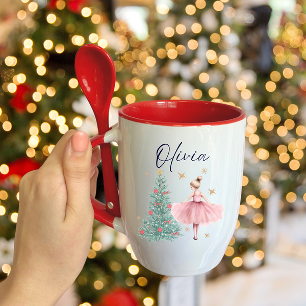 Personalised Ballerina Mug & Spoon