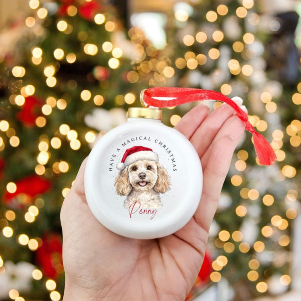 Personalised Cockapoo Christmas Bauble, Christmas Ornaments, Christmas Gifts