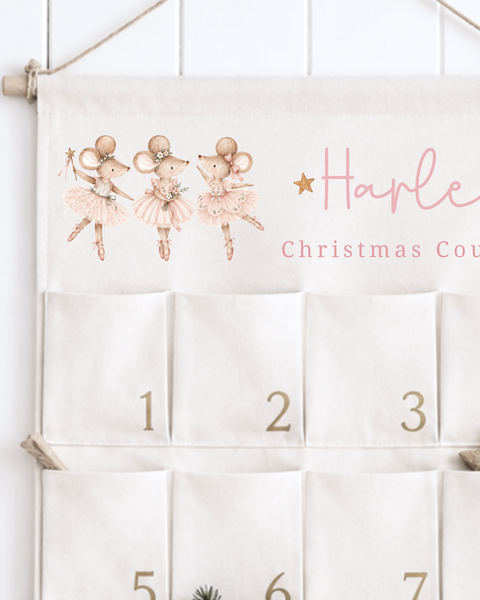 Personalised Little Mice Christmas Advent Calendar
