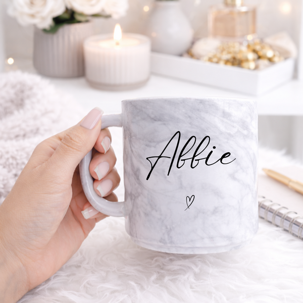 Personalised Marble New Mum Mug