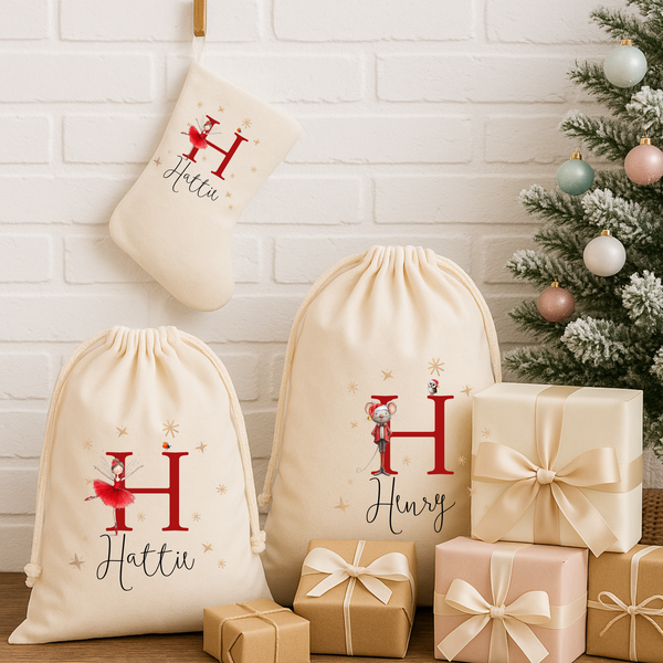 Personalised Santa Christmas Present Sack