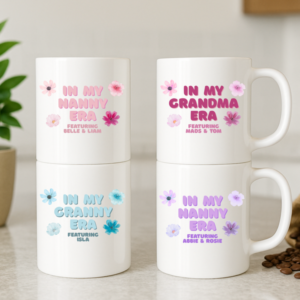 In My Grandma Era Christmas Mug – Funny Personalised Christmas Gift for Grandma, Nanny, or Nanna