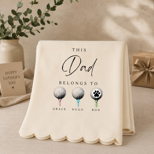 Personalised Dad Hobby Blanket | Father's Day Gift For Him