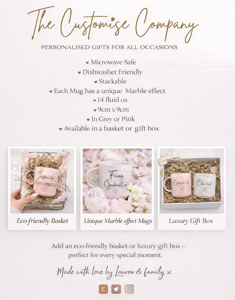 Personalised Marble Mr & Mrs Mugs