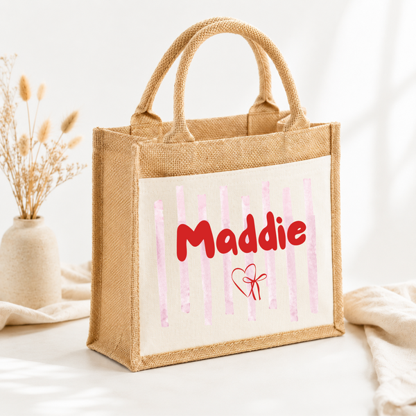 Personalised Stripey Tote Bag For Her