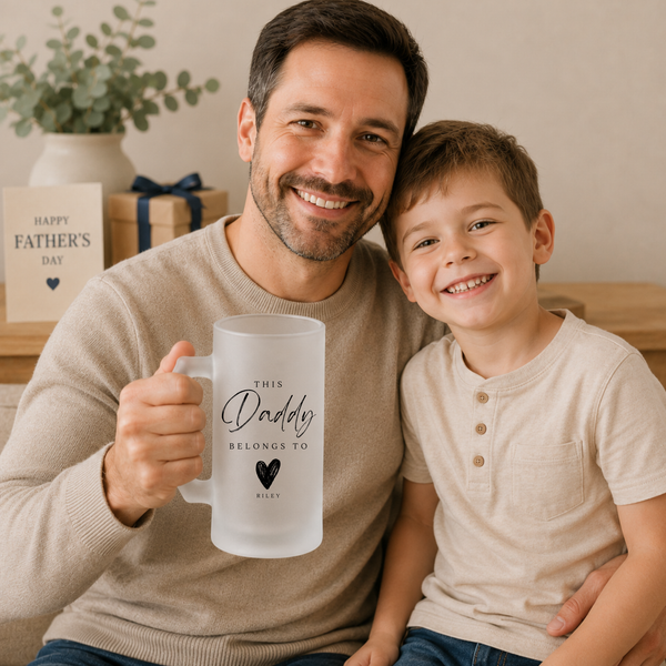 Personalized Beer Stein for Dad & Grandad | Frosted Mug