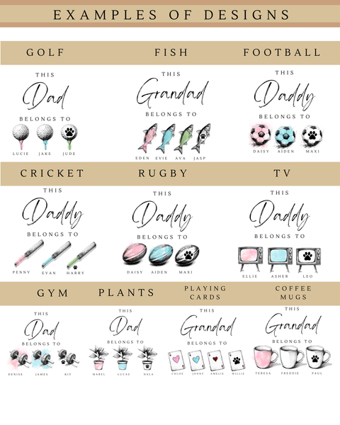 Personalised Car Air Freshener for Dad | Father's Day Gift | Hobby & Name