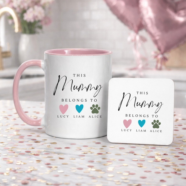 Personalised Heart Mug For Mum - Mother's Day