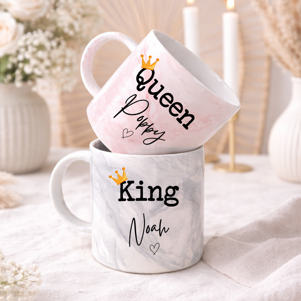Personalised King & Queen Mugs