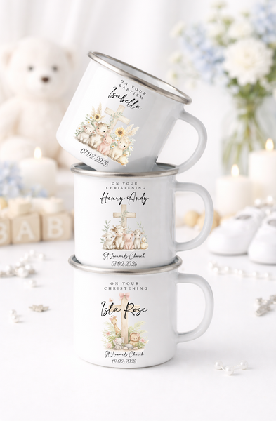 Personalised Christening Cross Teddy Bear & Gift Set