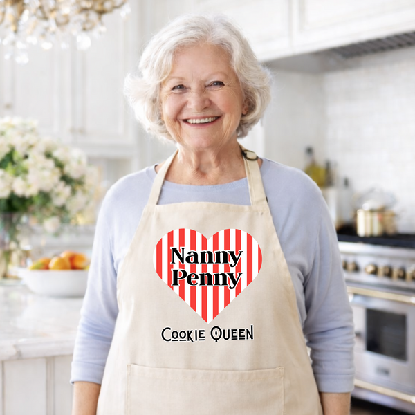 Personalised Stripey Apron For Mother's Day