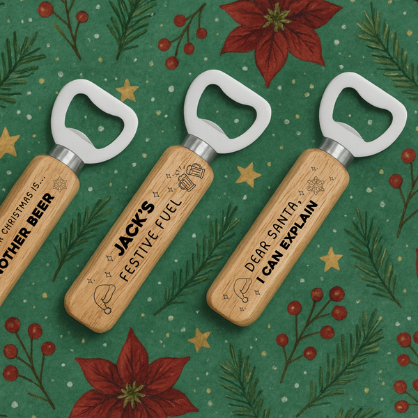 Personalised Christmas Humour Bottle Openers