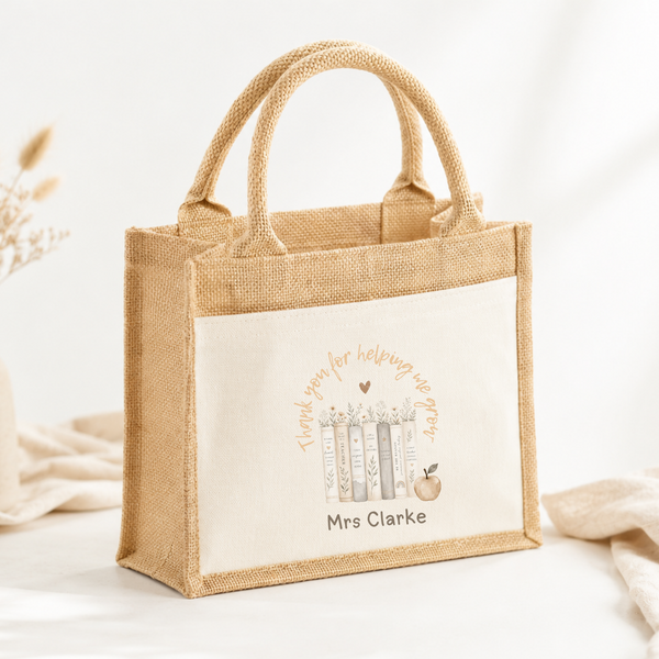 Personalised Teacher Tote Bag | Thank You Teacher Gift UK