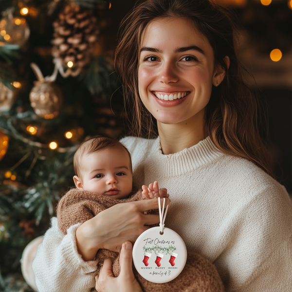 Personalised Stocking Ceramic Bauble