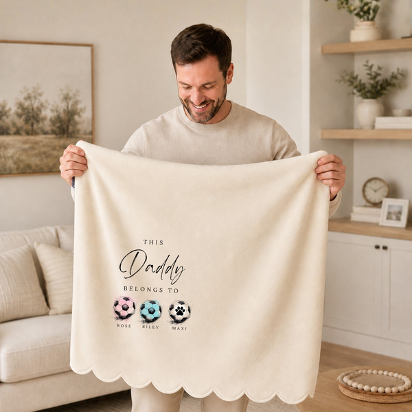 Personalised Dad Hobby Blanket | Father's Day Gift For Him