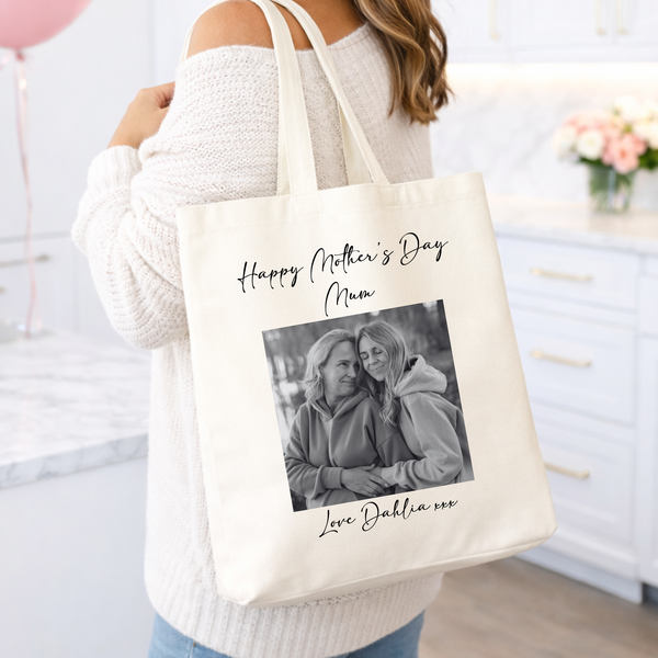 Personalised Photo Tote Bag For Mum