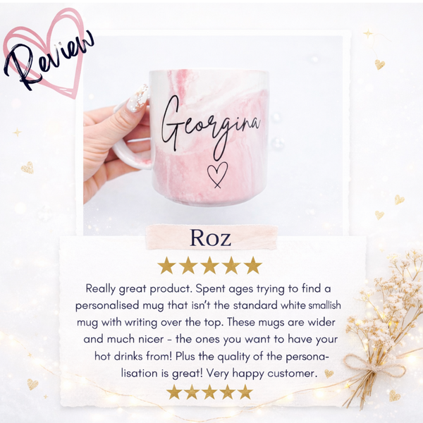 Personalised Marble Mr & Mrs Mugs