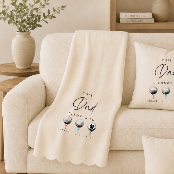 Personalised Dad Hobby Blanket | Father's Day Gift For Him