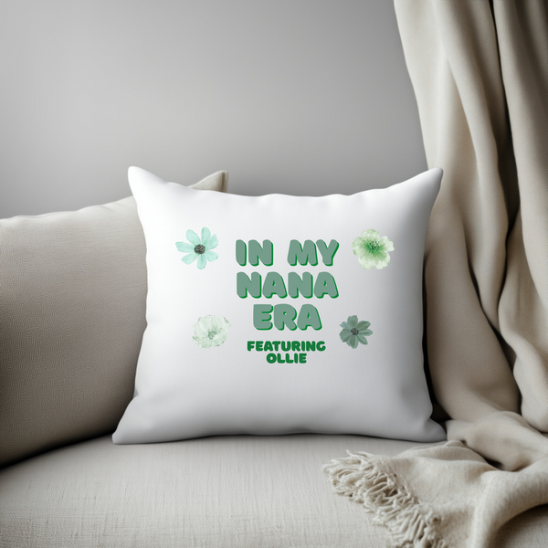 Personalised Christmas Cushion for Nanny, Grandma, Granny or Nanna – Custom Gift from Grandkids