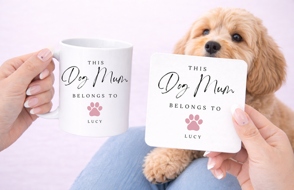 Personalised Heart Mug For Dog Mum